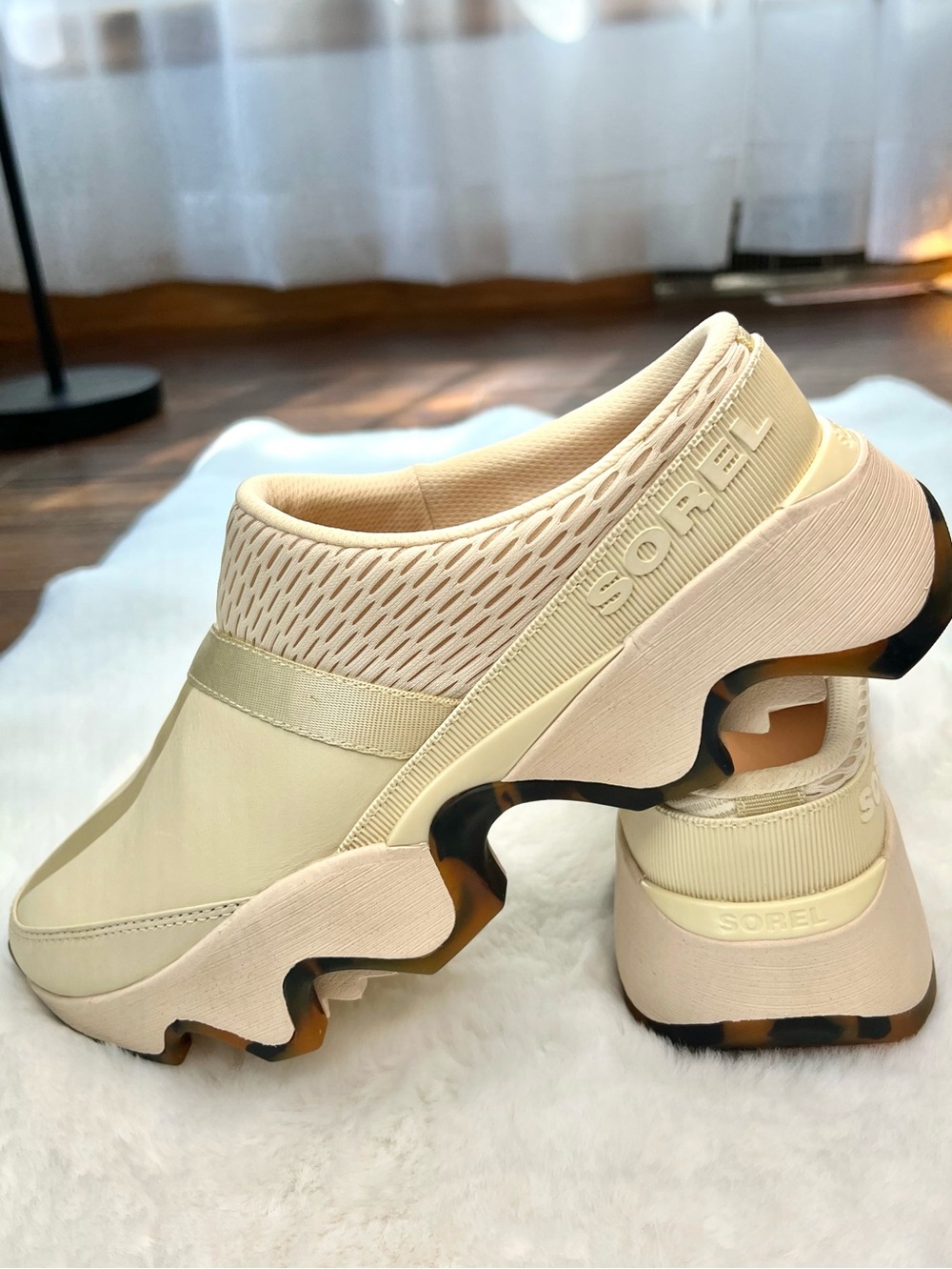 SOREL Kinetic Impact II Mule Sneakers Honey White Ceramic Size 9 - Picture 3 of 16